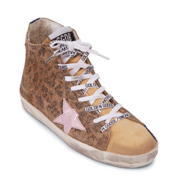 NIB Golden Goose Francy Leopard Suede Sneaker, 41 - Picture 1 of 16